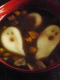 Halloween Oshiruko with Ghost Shiratama Dumplings