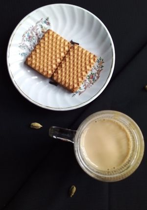 A picture of Tulsi masala tea.