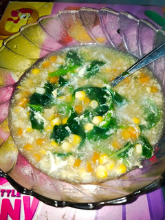 Foto resep Sup jagung bayam