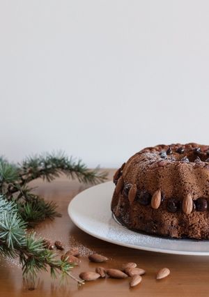 A picture of Festive Kouglof Filled with Ganache.