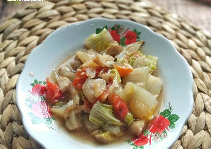 Tumis Sawi Putih Jamur