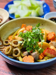 Hình của món Củ Quả Kho Chay.