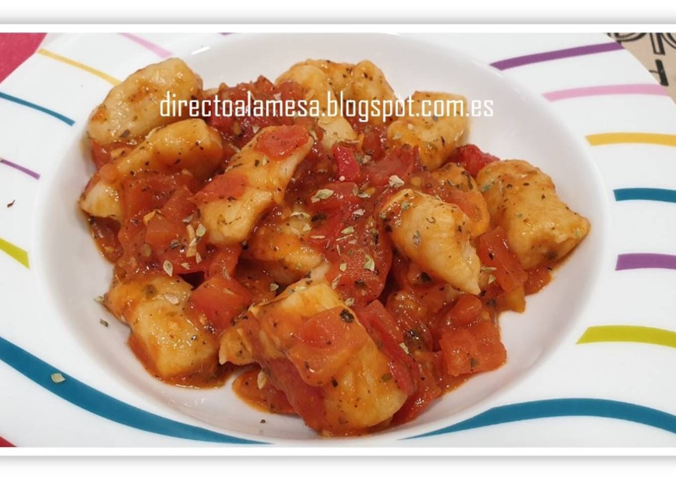 Ñoquis con salsa de tomate