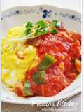 Omelet Rice with Hearty Tomato Sauce