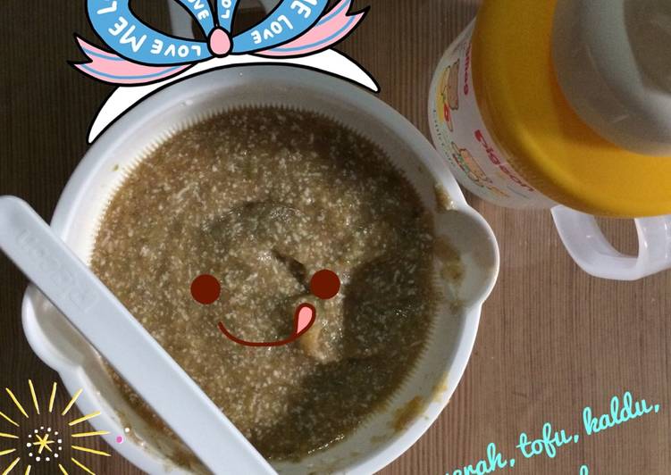 Mpasi 4* (beras merah, tofu, buncis, wortel, kaldu, ub)