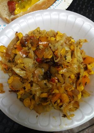 A picture of Corn Pepper and Cabbage Relish.