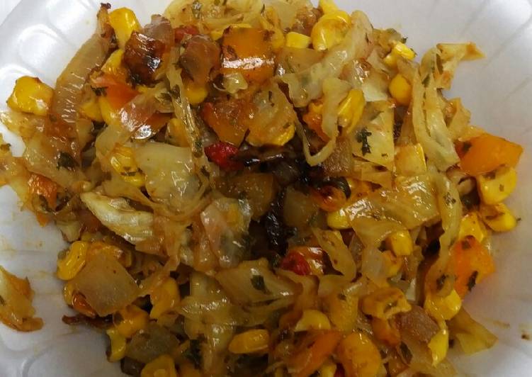 Simple Way to Make Super Quick Homemade Corn Pepper and Cabbage Relish