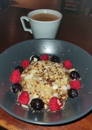 Une photo de Bowl Cake Banane Chocolat !