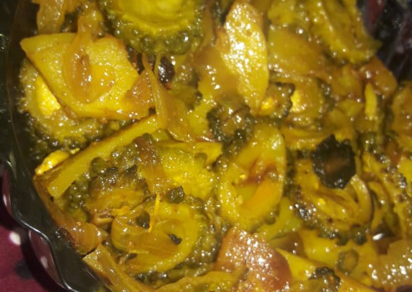 Karela potato ki sabji