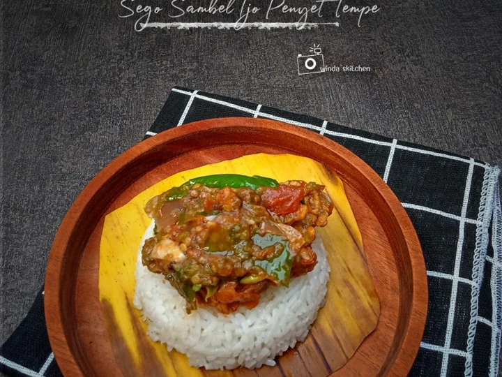 Cara Mudah Menyiapkan Resep Sego sambel ijo penyet tempe yang Bisa Manjain Lidah Anti Ribet, Lezat Sekali