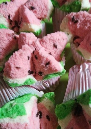 Foto resep Bolu kukus semangka