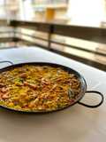 Paella with Frozen Seafood Mix and Vegetables 🥘