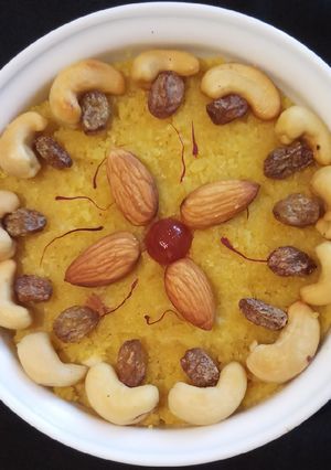 A picture of Rava Kesari.
