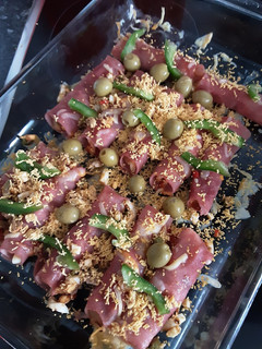 Una foto de Rollitos de jamón York al horno