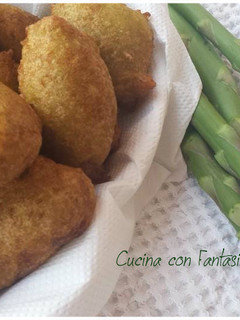 Foto di Bocconcini di merluzzo, patate e asparagi
