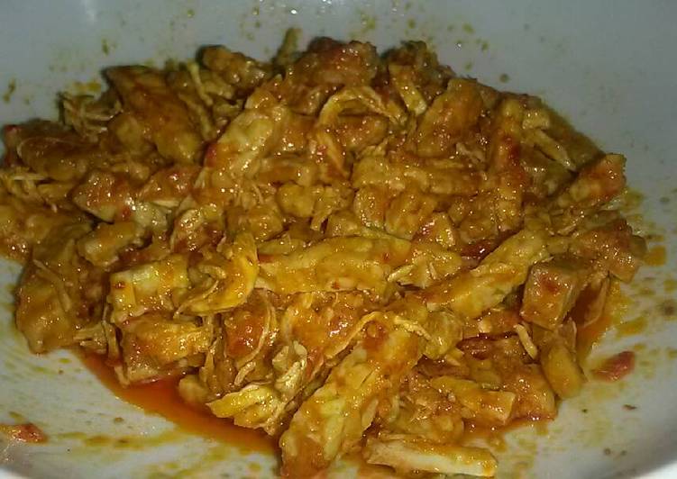 Tempe Ayam Suwir Masak Pedas Alacin