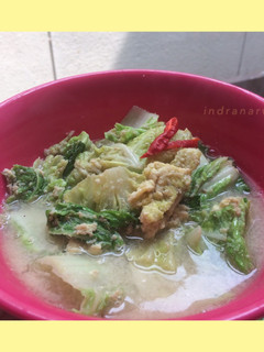 Foto resep Sawi Putih kuah Telur