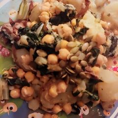 A picture of Swiss Chard and Potatoes.