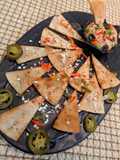 Chapati tortilla with BBQ dip