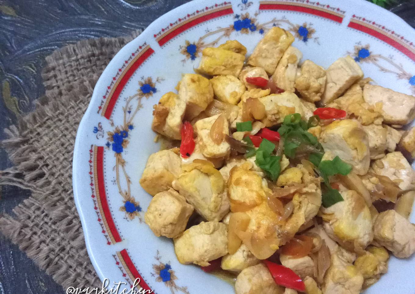Tahu Telur Saus Tiram