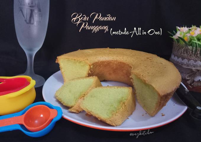Anti Ribet, Bikin Bolu Pandan Panggang (metode All in One) Wajib Dicoba