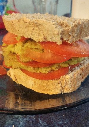 Una foto de Hamburguesas de arvejas (vegan)