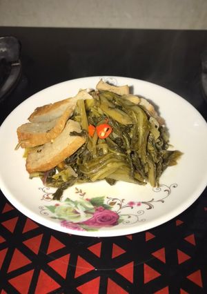Hình của món Chả cá xào cải chua.