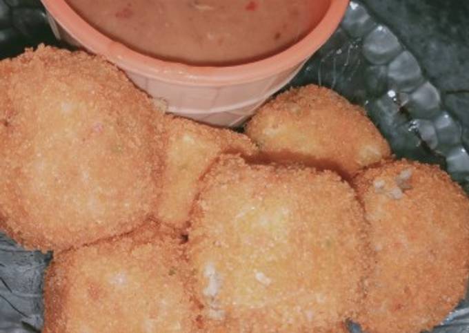One bite potato rice balls Recipe by Umme Ali - Cookpad