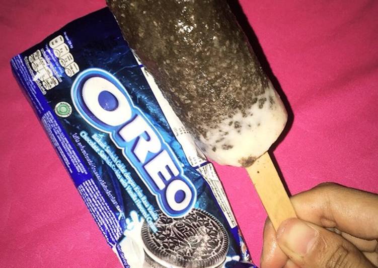 Resep Ice cream oreo simpel Anti Gagal