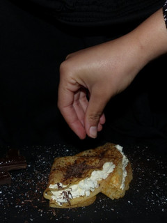 Una foto de Crepes con nata