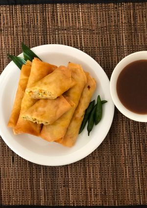 Foto resep Lumpia rebung / Bamboo shoot spring roll