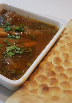 A picture of Mutton paya gravy#desimeal.