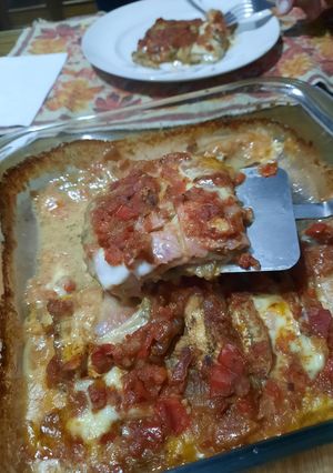 Una foto de Berenjena rendidora, sabrosa tipo a la Parmesana
