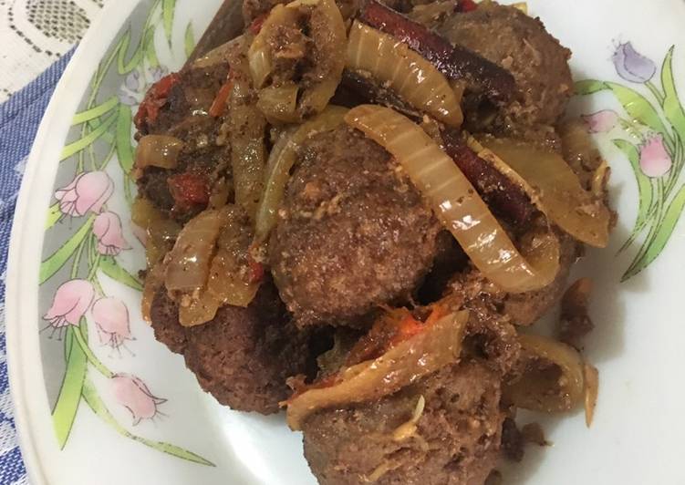 Resep Tumis bola daging bumbu rempah Anti Gagal