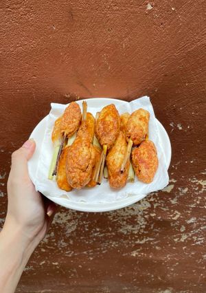 Hình của món Nem lụi ức gà.