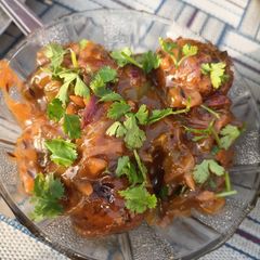 A picture of Dry Cabbage Manchurian.