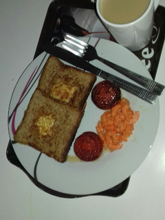A picture of Egg in bread toast.