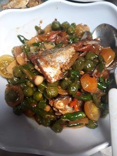 Foto resep Tumis ikan asin peda cabe ijo