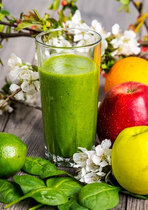 Zdjęcie przepisu Koktail szpinakowy - smoothie.