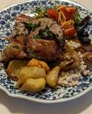 Roasted Lamb shoulder with giant Couscous & caramelised onions