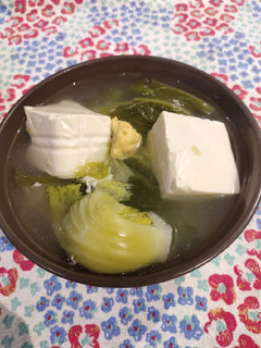 A picture of Green Mustard Soup.