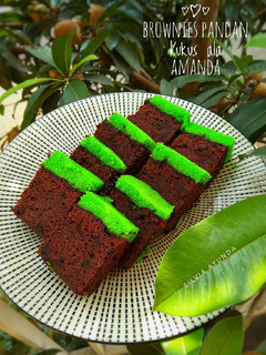 Foto resep Brownies Pandan Kukus (ala) Amanda