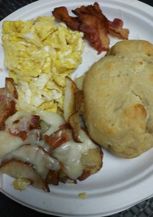 A picture of Breakfast before the Hurricane.
