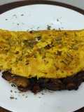Omelete de cogumelos e queijo delícia!