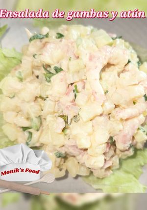 Una foto de Ensalada de gambas y atún