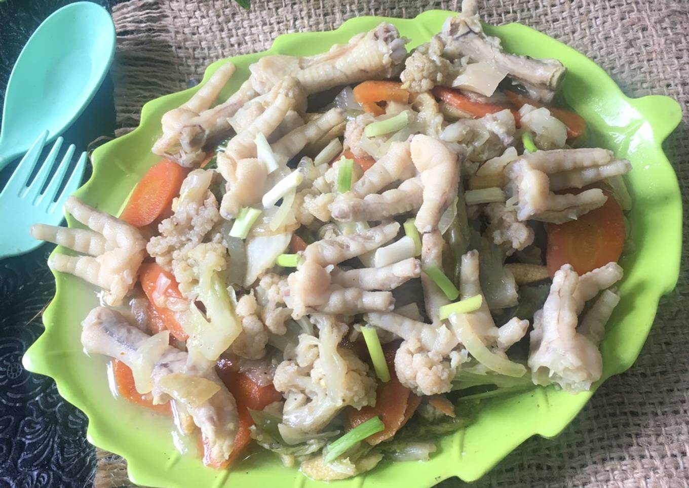 Capcay kuah ceker