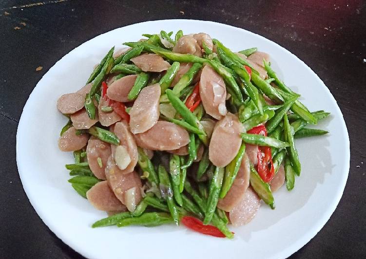 Oseng Sosis Kacang Panjang