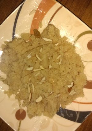 A picture of Soji ka halwa.