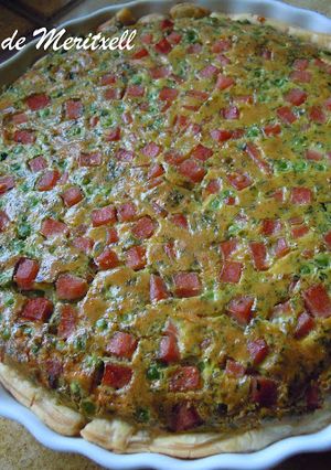 Una foto de Quiche de guisantes