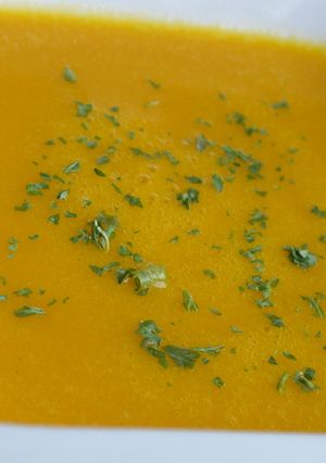 Una foto de Crema de calabaza